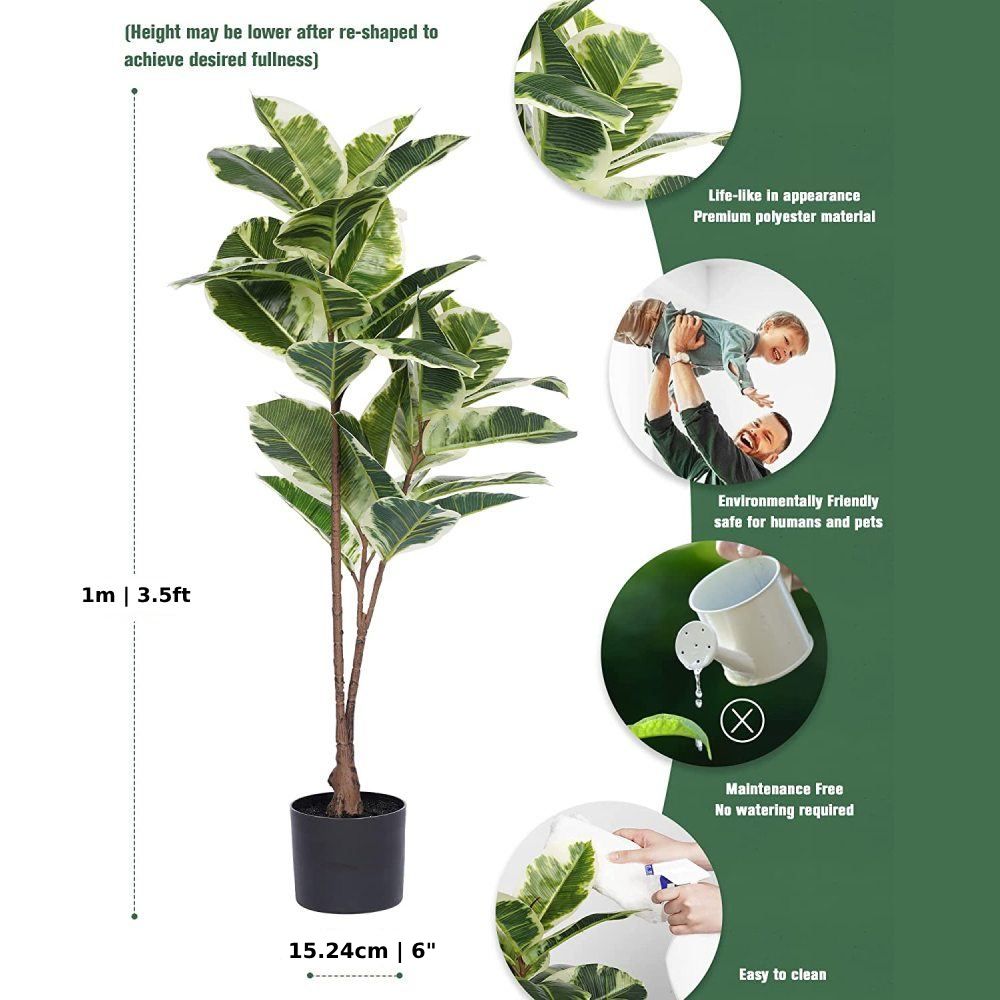 Artificial Rubber Tree Plant